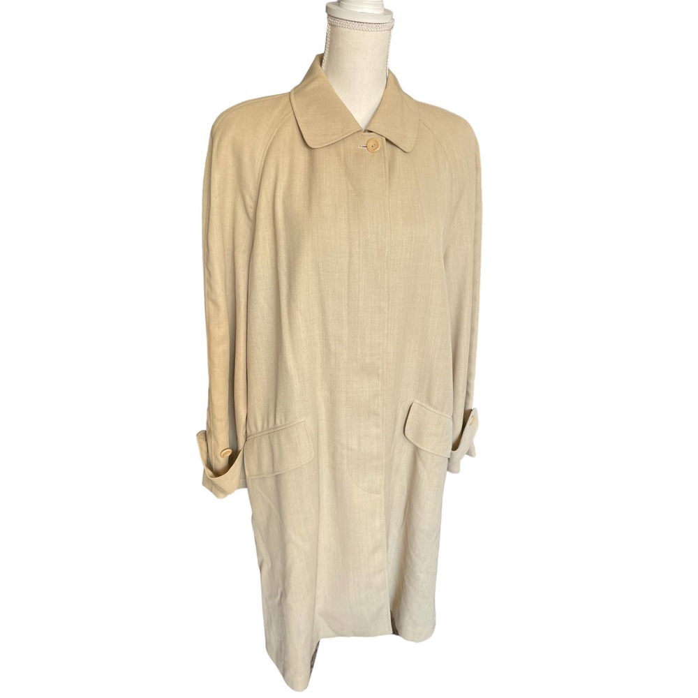 Harriet Kassman Womens Long Sleeve Trench Coat Size 10 Tan